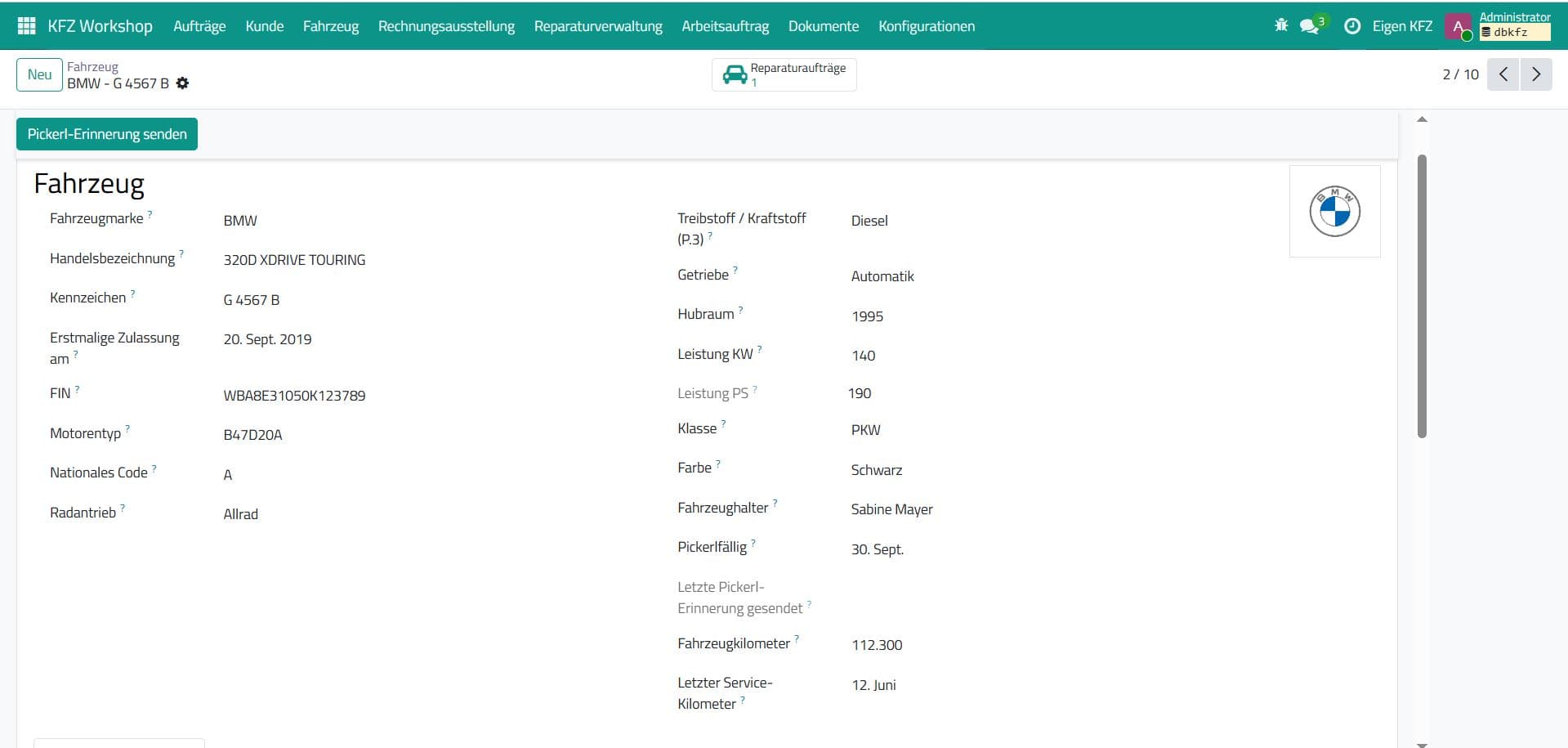 Pickerl-Erinnerungen
